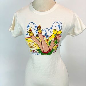 Atomic Swag vintage inspired tee Pin Up Cowgirl XL